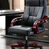 Office Chair; Swivel Mahogany Arms Office Seat thumb 2