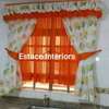 ADORABLE ORANGE AND GREEN KITCHEN CURTAINS thumb 0