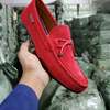 Red Suede  Polo Loafers Men Shoes Footwear thumb 1