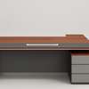 Office Desk: 1.8M Sleek Wood-Grain Finish L-Desk thumb 3