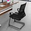 Office Chair: Black Upholstered Cantilever Office Chair thumb 2