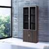 2-Door Wooden-Glass Display Lockable Storage Cabinet thumb 3