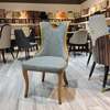 Wood Base Leather Dining Chair thumb 5