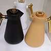 luxury gold handle top press thermos pot. thumb 2
