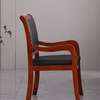 Oak Wood-Black Leather Executive Visitors Chair thumb 6
