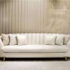 Modern off-white three seater sofa and thumb 1