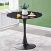 Modern Black Round Dining Table – Seats 4 to 6 People thumb 0