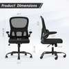 Fabian Black Medium Back Swivel Office Chair thumb 5
