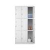 OFFICE CABINET:  White 9  Locker Office Cabinet thumb 4