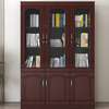 3 Door Glass Display Mahogany Office Storage Cabinet thumb 11