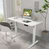 White Adjustable Standing Desk thumb 0