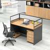 Office tables: 1-Seater office workstation-beech thumb 0