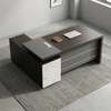 Modern Office Desk Dark Wood with Storage Cabinet thumb 5