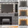 43" Wide Vanity Desk with Mirror, 11 Lights & 5 Drawers thumb 4