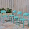 Plastic chair: Green Plastic Armless Outdoor Chair thumb 0