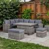 Outdoor Rattan L-Shaped Sofa for Patio and Garden Comfort thumb 1
