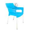Heavy Duty Unbreakable Wide Plastic Chair with Metal Legs thumb 0