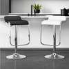 Barstool: Swivel Adjustable Leather Metal Frame Barstools thumb 0