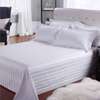 Pure cotton,pure white, stripped quality bedsheets thumb 0