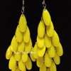Womens Yellow crystal earrings with armlet thumb 1