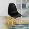 Plastic Wooden Base Armless Home Dining Chair thumb 7