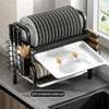 2 tier dish rack with cutlery holder & Chop Board Holder thumb 0
