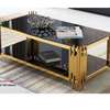 Black Metal With Top Golden Glass Table Coffee thumb 4