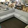 Modern five seater L shaped chesterfield sofa thumb 1