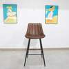 Bar Stool: Modern Brown Leather Kitchen Office Barstool thumb 0