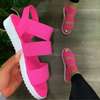 Ladies quality suede and canvas sandals thumb 4