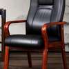 Office Chair: Luxury Mahogany Arm Visitor Chair thumb 1