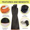 Heavy duty chemical resistant Industrial rubber gloves thumb 5