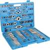 Large Tap and Die Set Metric Tap and Die Kit Rethreading Tool Kit Thread Maker Hole Threader 110-Piece Set thumb 0