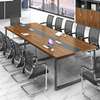 Metal Frame Wooden Boardroom Table thumb 0