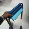 Blue foldable portable travel seat 110 kg max thumb 1