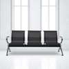 Waiting Bench: Black Steel Non-Padded Waiting Bench thumb 1