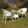 White Outdoor Rattan Dining Set thumb 0