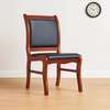 Mahogany 4 Leg-Leather Padded Guest Office Chair thumb 0