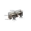 Office Cabinet; 4 Way Private Elegant Office Workstation thumb 3