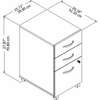 Gray 3-Drawer Mobile Pedestal thumb 1