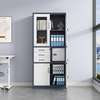 Steel Office Storage Locker – 3 Drawers, Glass Doors thumb 1