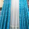 PLAIN BLUE AND PRINTED CURTAINS thumb 1