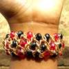 Ladies Red Crystal Necklace & chain Bracelet Combo thumb 2