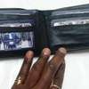 Mens Black leather wallet with bracelet thumb 5