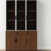 Office Cabinet: High Glass Swing Door Wood Cabinet thumb 2