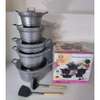 12 PCS Granite Cookware Set with Silicone Lid Non Stick Pots thumb 0