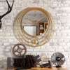 New Decorative tree circular mirror wall clock. thumb 0