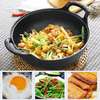 *Pre-seasoned Pure Cast Iron Flat Bottom Wok with Wooden Lid thumb 3