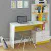 Modern customized Home office desks with a side shelf thumb 1