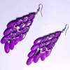 Womens Purple Crystal chandelier earrings thumb 1